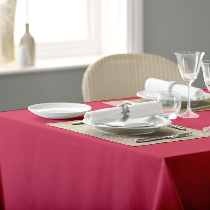 100% Polyester Plain Square & Rectangular Tablecloths Various Sizes & Colours - Picture 10 of 39