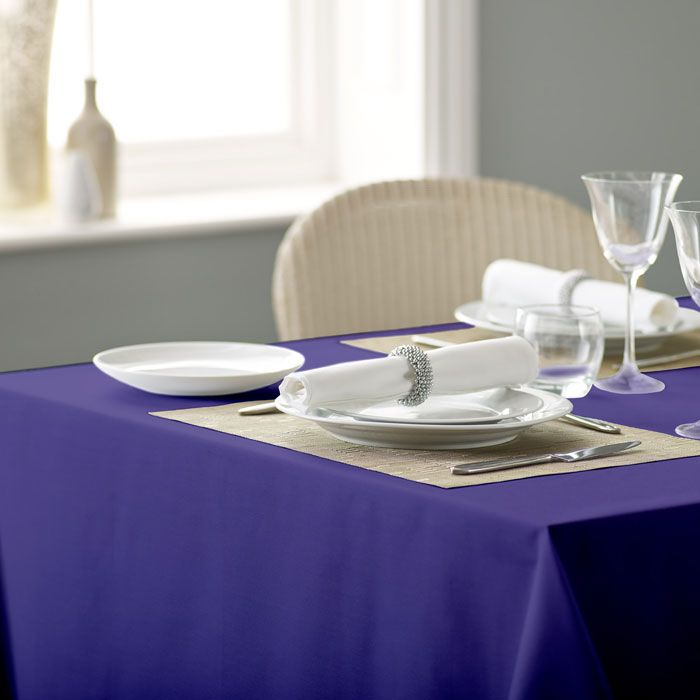 100% Polyester Plain Square & Rectangular Tablecloths Various Sizes & Colours - Picture 20 of 39