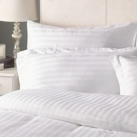 V180 70/30 Cotton Rich 2.5cm Satin Stripe Pillowcase