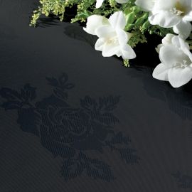 V Polyester Rose Design Coloured Bistro Tablecloth