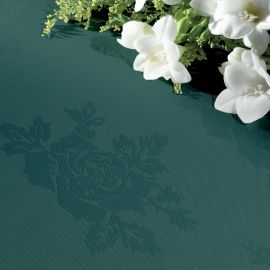 V Polyester Rose Design Coloured Bistro Tablecloth (Clearance)