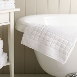 VV900 Check Bath Mat 100% Cotton