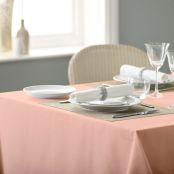 V Polyester Plain Peachbloom Coloured Bistro Tablecloth 89 x 89cm (Clearance)