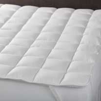 Hollowfibre deep fill mattress topper with a microfibre cover