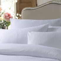 VE Flame Retardant 100% Polyester Satin Stripe Housewife Pillowcase