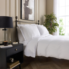 V200 100% Cotton Percale 4mm Satin Stripe XL Duvet Cover 