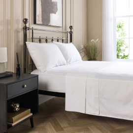 V200 80/20 Cotton Rich Percale Plain Flat Sheet