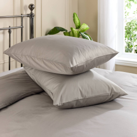 Hotel Pure Luxury 5* Classic Pillowcase - Pair - Grey *Clearance*
