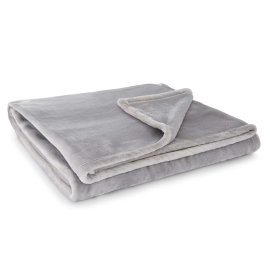 Martex 100% Polyester Sheared Faux Mink Blanket - Cool Grey *Clearance*
