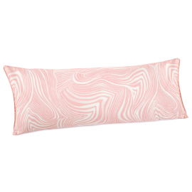 Novogratz By Utica Zebra Marble Mellow Pink Body Pillow