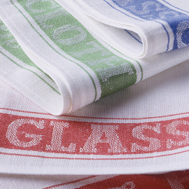 Union Linen Assorted Glass Cloths (Pack of 10)