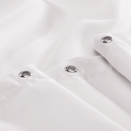 VE Plain White Shower Curtain