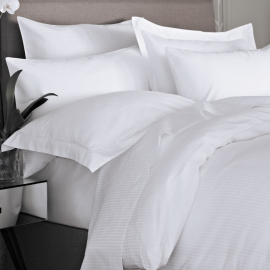 VV300 5mm Satin Stripe 100% Cotton Bed Linen Bundle