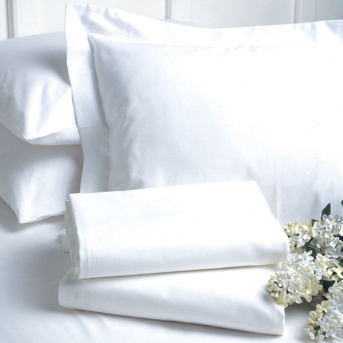1 new white full flat sheet white cotton rich 81x104 percale t200 premium 