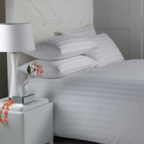 Murano 80/20 T200 1" Satin Stripe Duvet Cover - Long Length