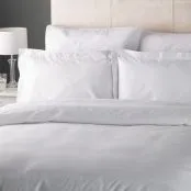 V130 100% Cotton Plain White Extra Long Duvet Cover