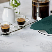 V Polyester Rose Design Coloured Napkin (Clearance)
