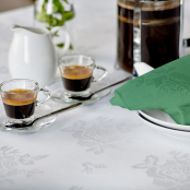 V Polyester Rose Design Coloured Napkin *Clearance*