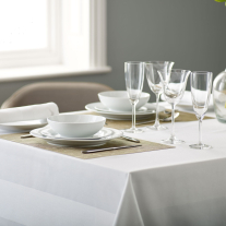 V Polyester White Satin Band Napkin