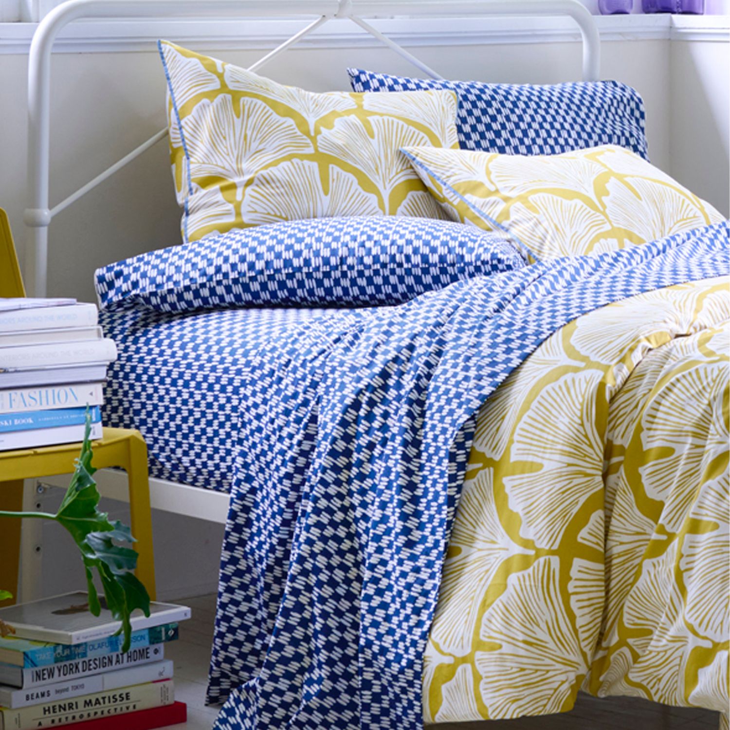 Martex Father Palm Golden Mustard Duvet Cover Set - Single