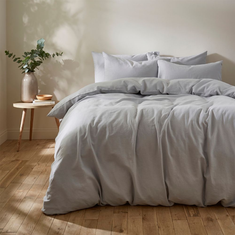 Martex Touch of Linen Duvet Cover Set - Ice Blue - Super King - 260 x 220cm
