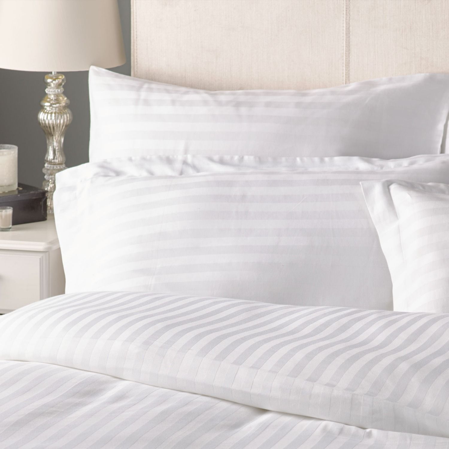 Satin pillowcase bed bath and 2025 table