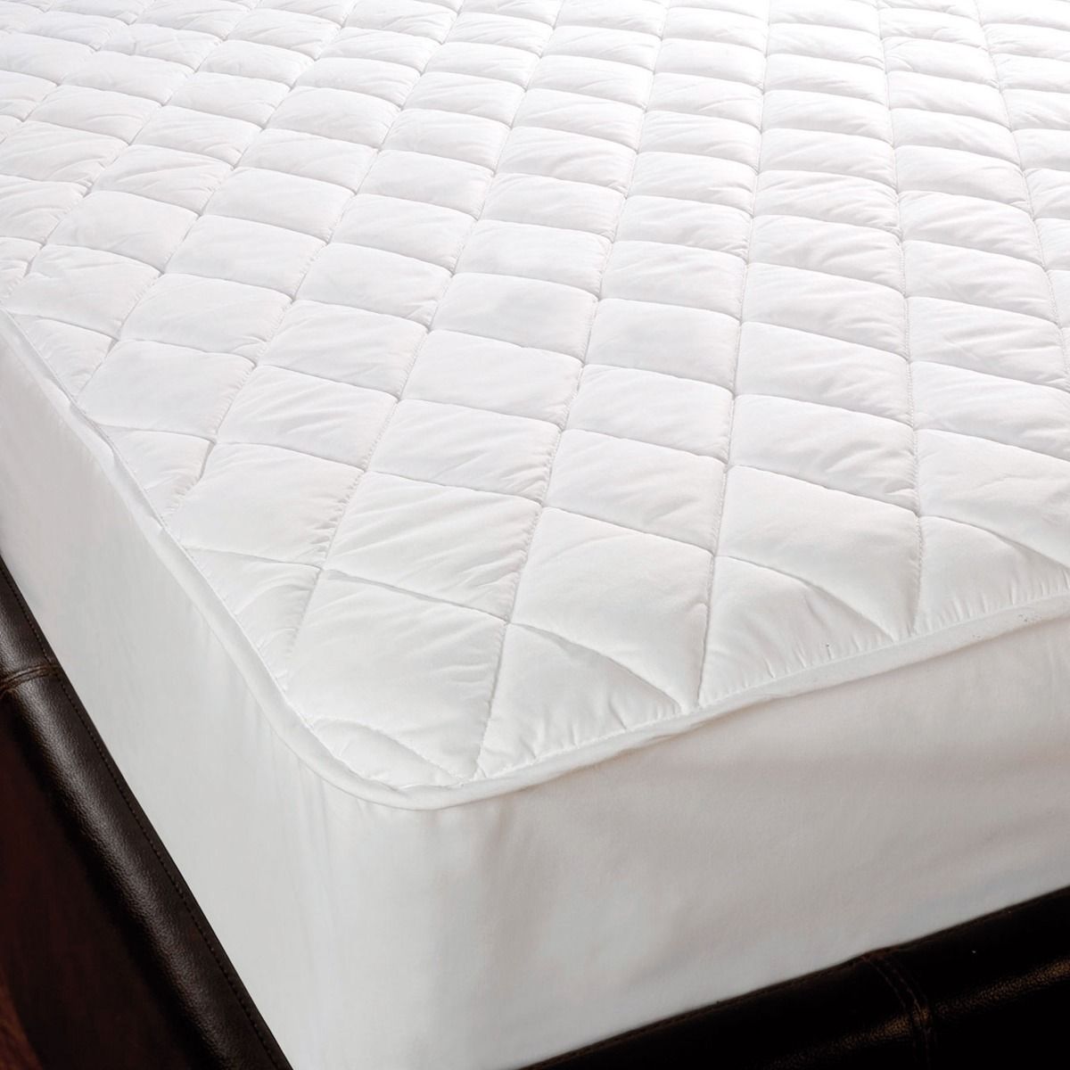 Luxury Terry Mattress Protector Diamond Fitted Sheet Non Waterproof Bed Cover 