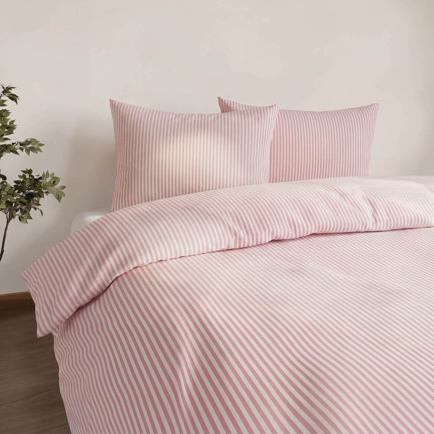 Martex Studio Edition Pink Pinstripe Duvet Cover Set King - 230 x 220cm