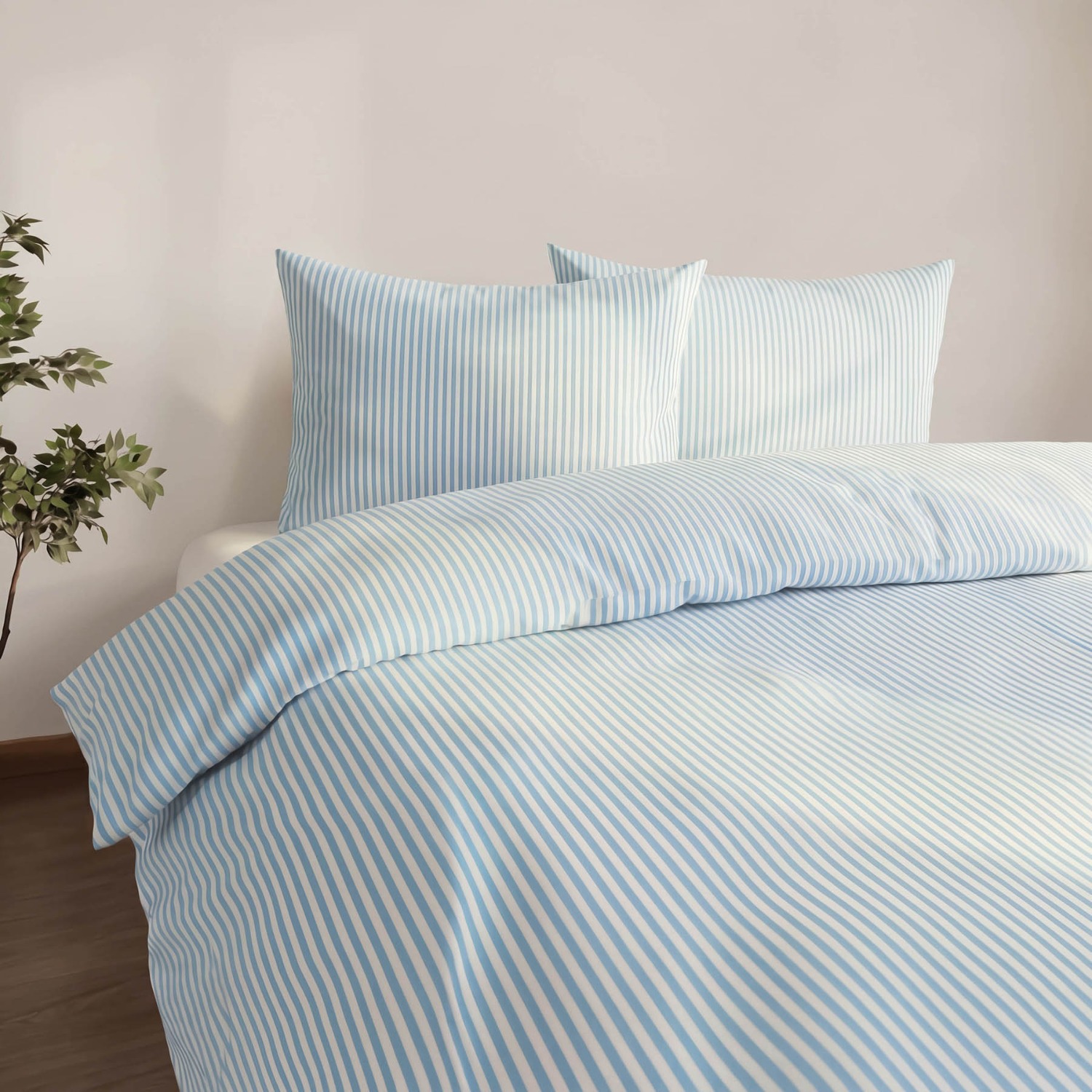 Martex Studio Edition Blue Pinstripe Duvet Cover Set Double - 200 x 200cm