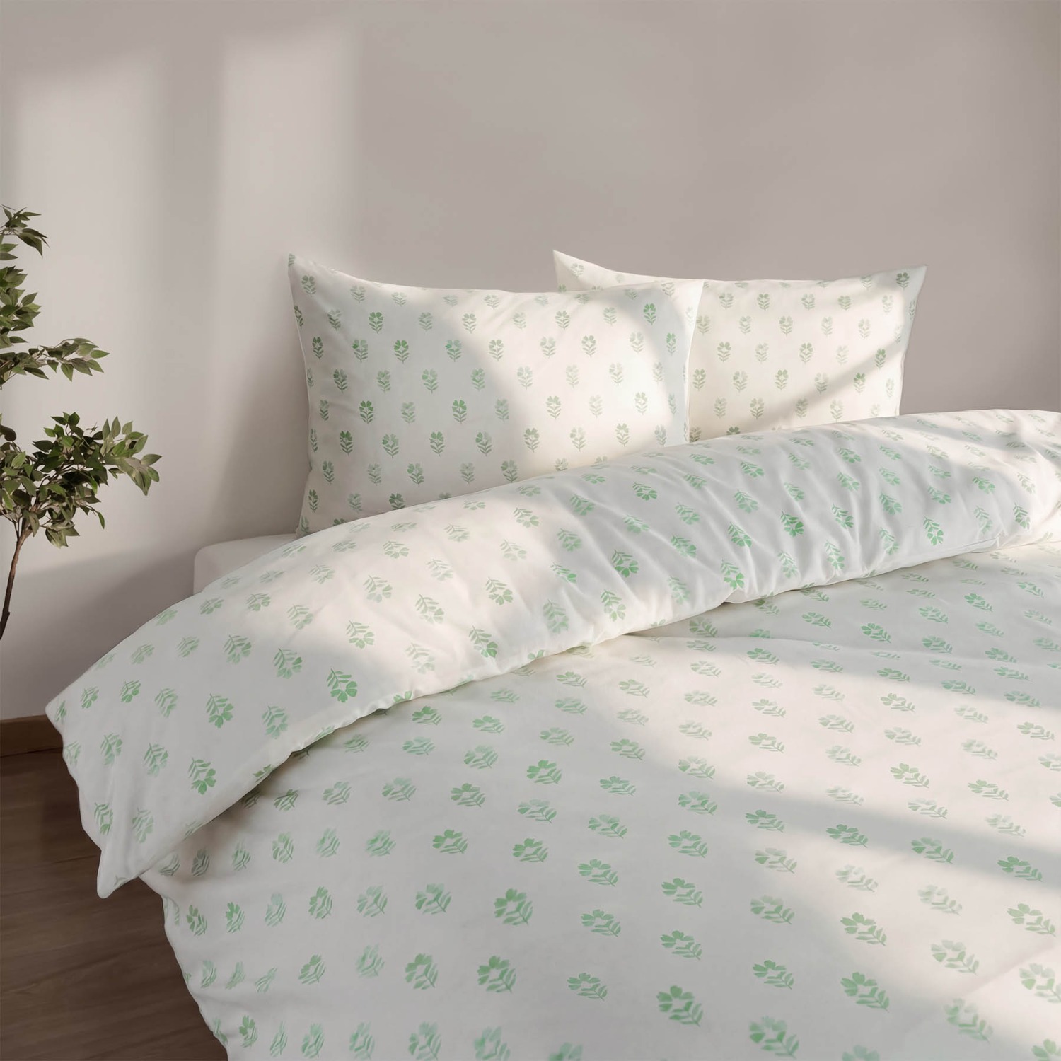 Martex Studio Edition Sage Botanical Duvet Cover Set Double - 200 x 200cm
