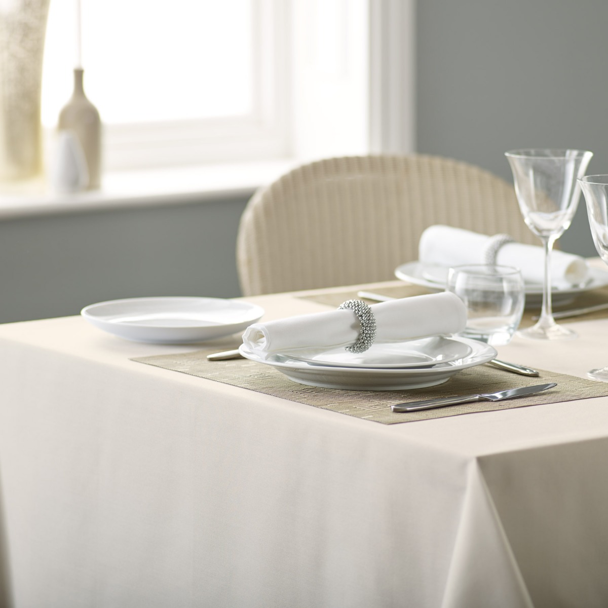 Ivory 132 x 228cm Riegel Premier Coloured Tablecloth