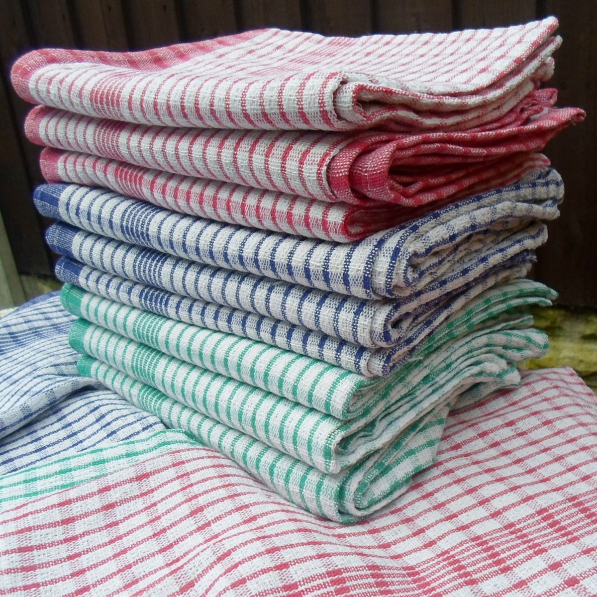 Checked tea towels discount