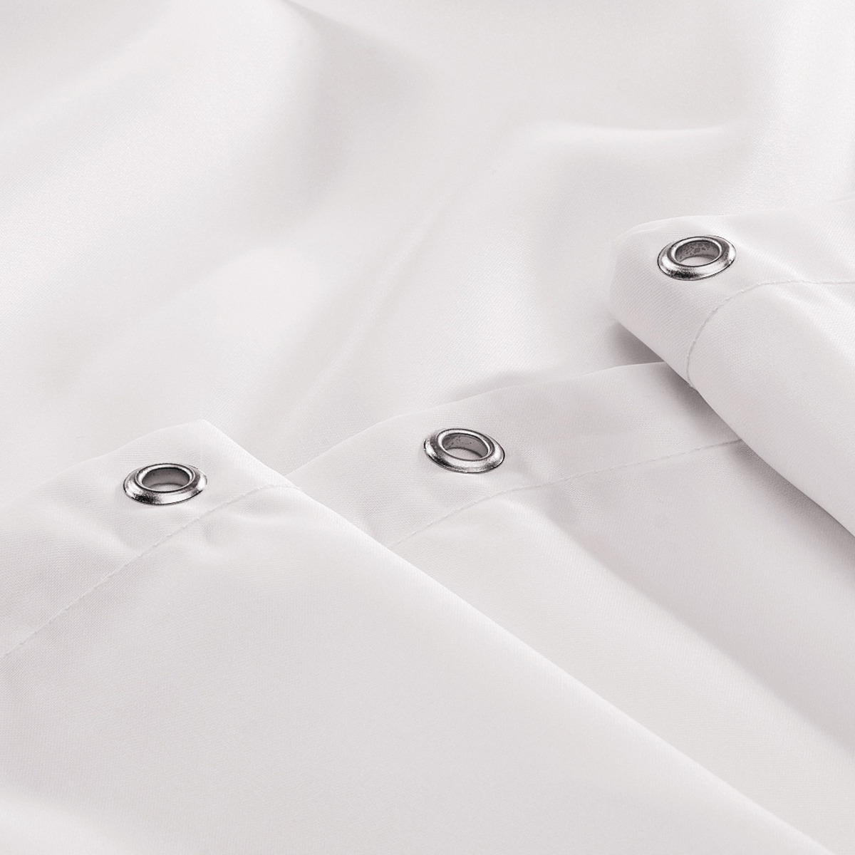 Plain White Shower Curtain