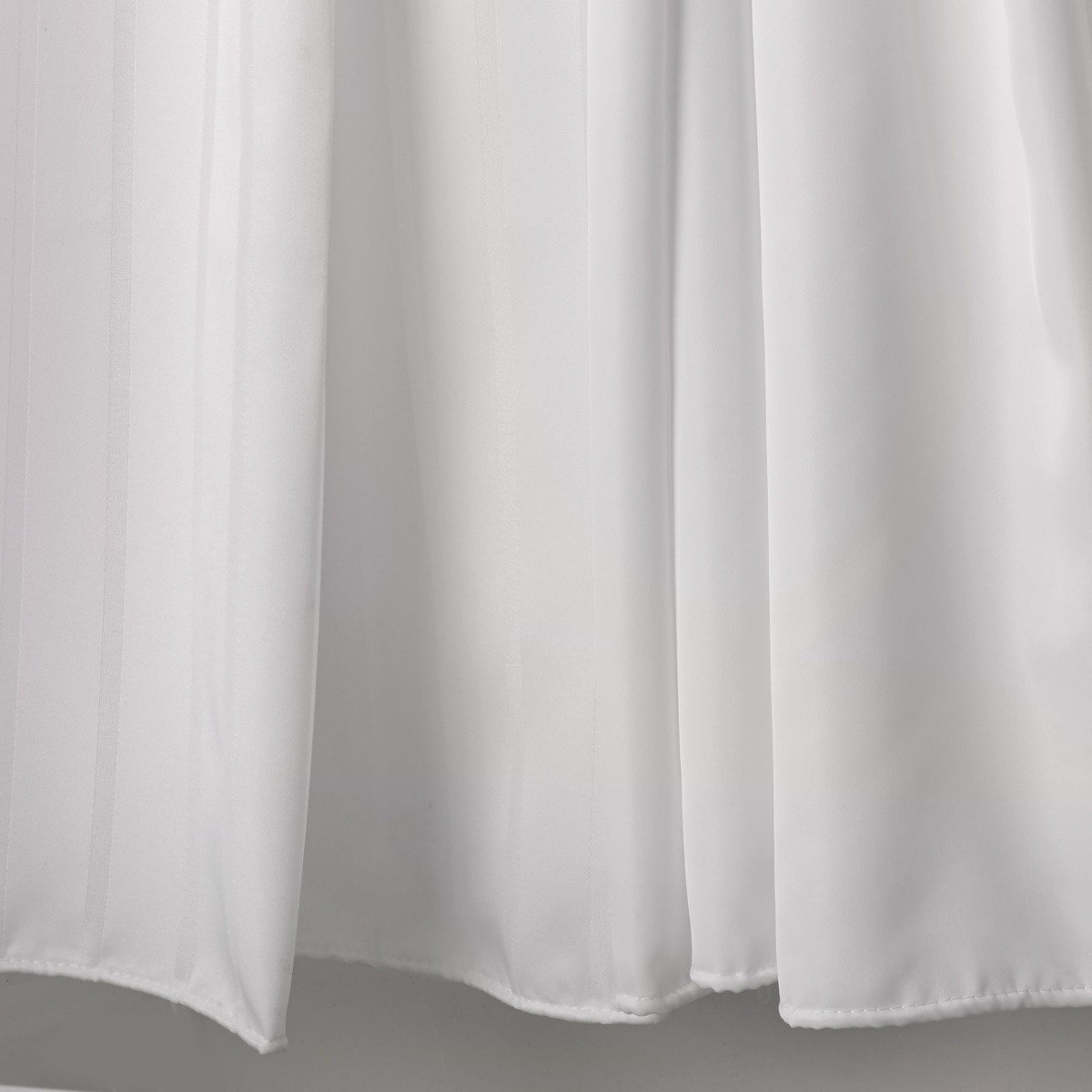 White Striped Shower Curtain Extra Long Size