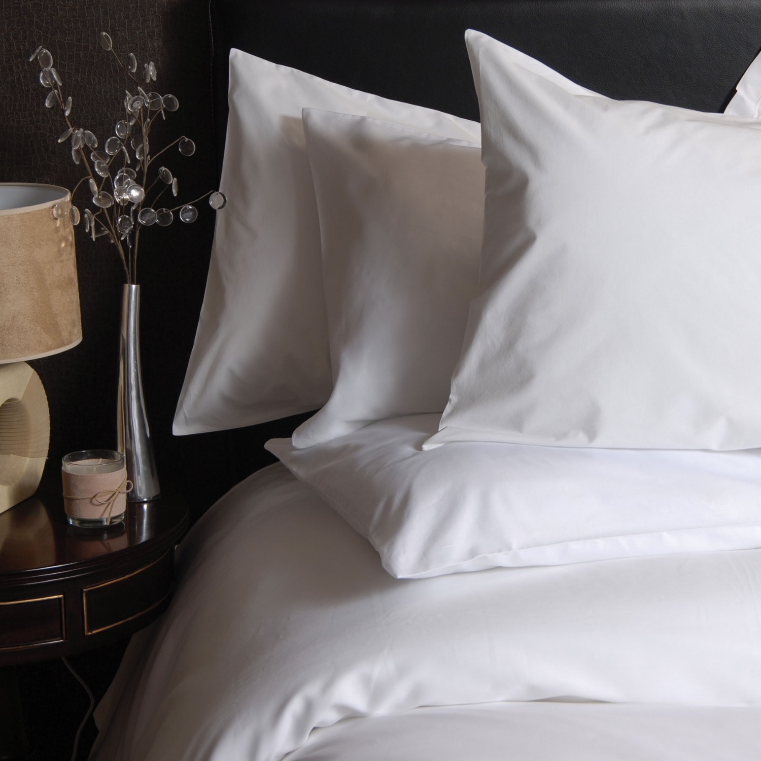 300TC 100% Cotton Sateen Pillowcases Vision Linens