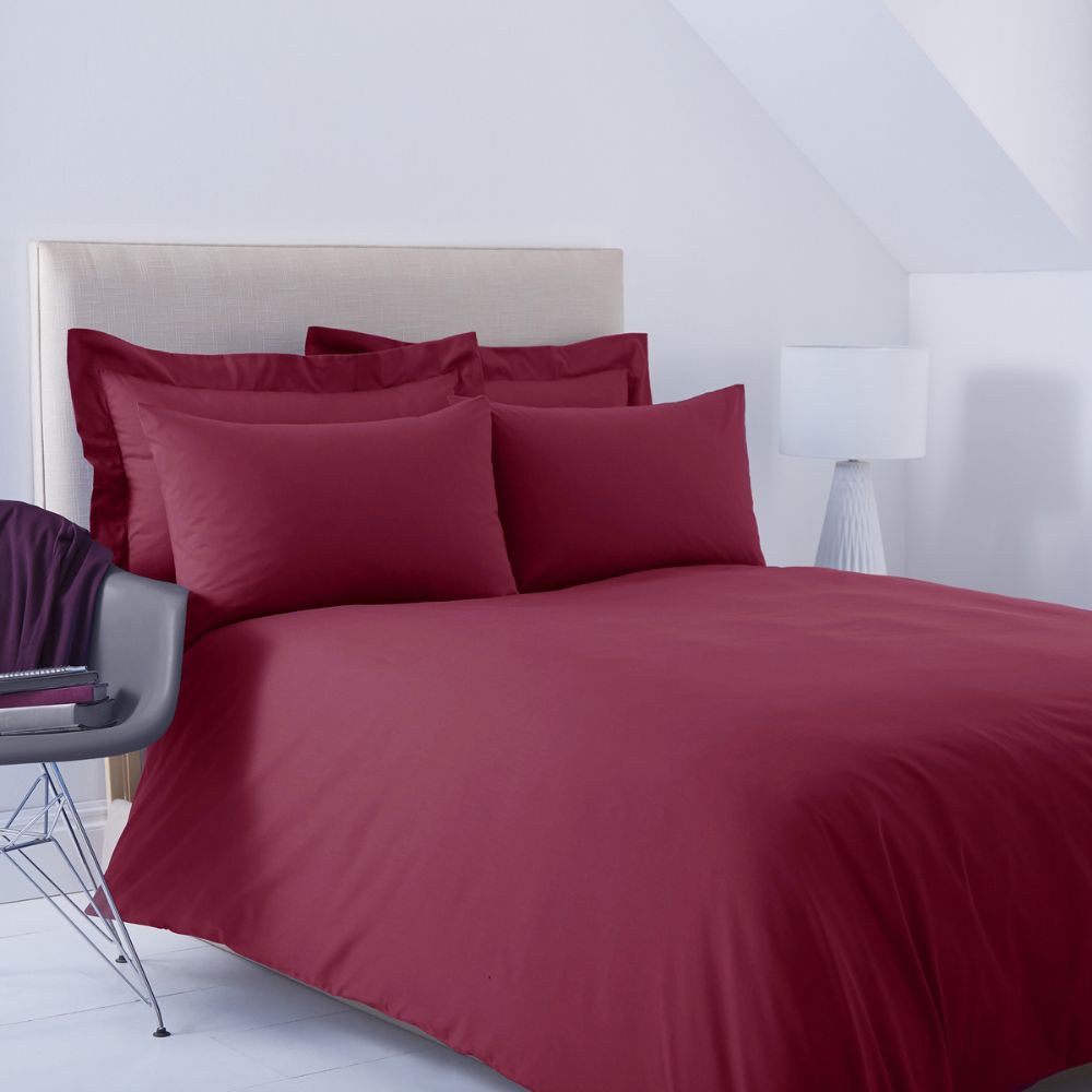 Charlotte Thomas Poetry Duvet Cover Set - Burgundy - King