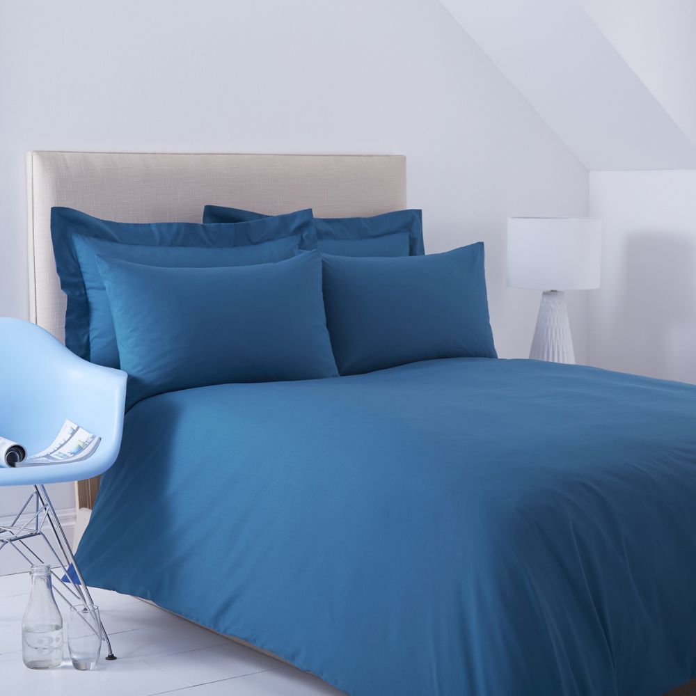 Charlotte Thomas Poetry Duvet Cover Set - Mid Blue - King