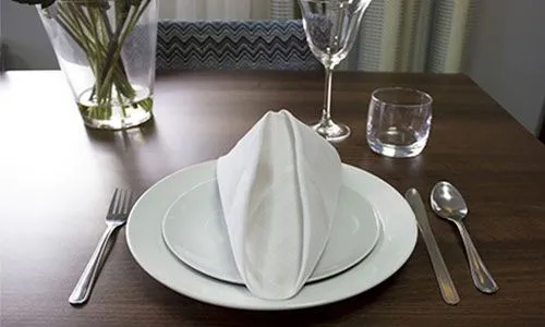 the pyramid napkin fold