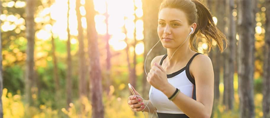 young woman jogging