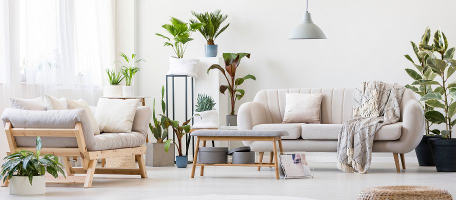 Spacious White Living Room