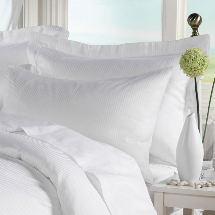 Cotton 0.4cm Sateen Stripe Pillowcase Protector Cotton Pillow Case Cover