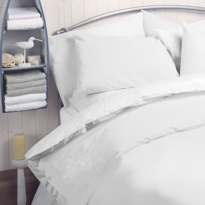 142TC Polycotton Single Duvet Cover Polycotton white Duvet covers